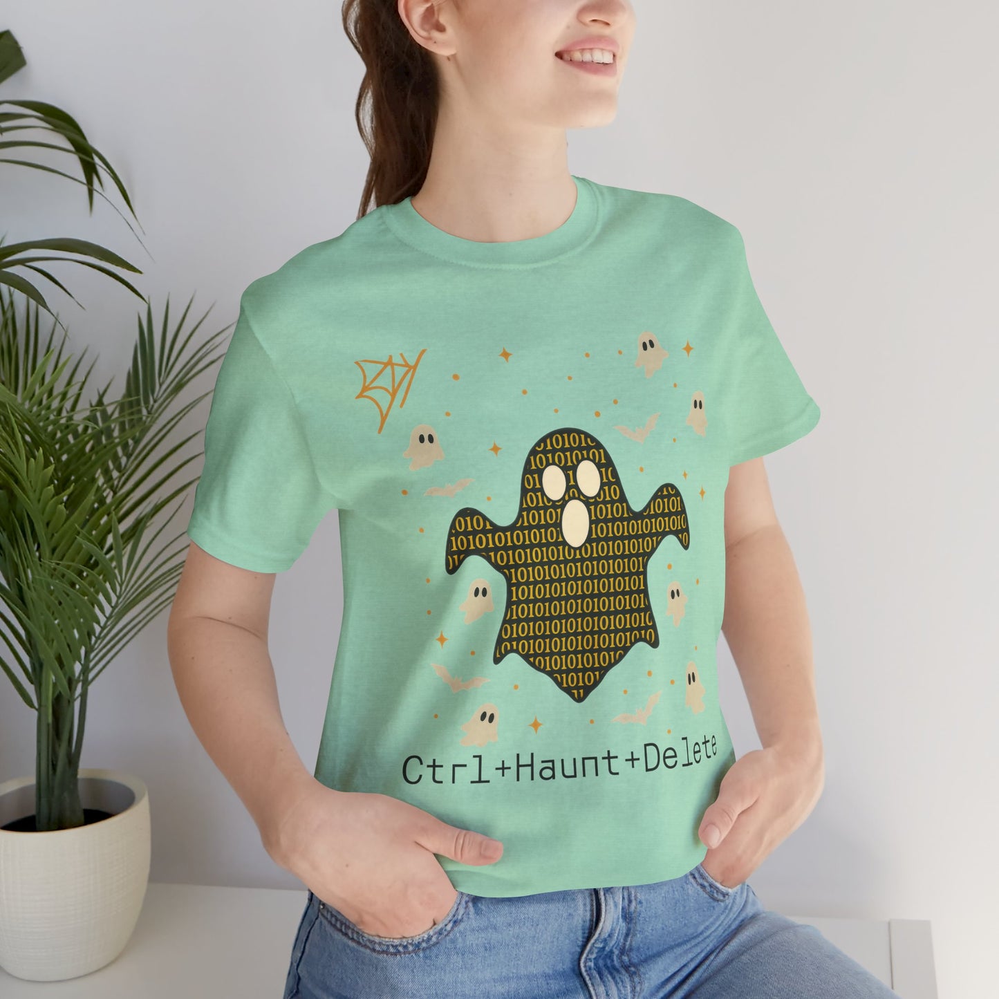 Artificial AI Ghost T-shirt , Halloween Ghost