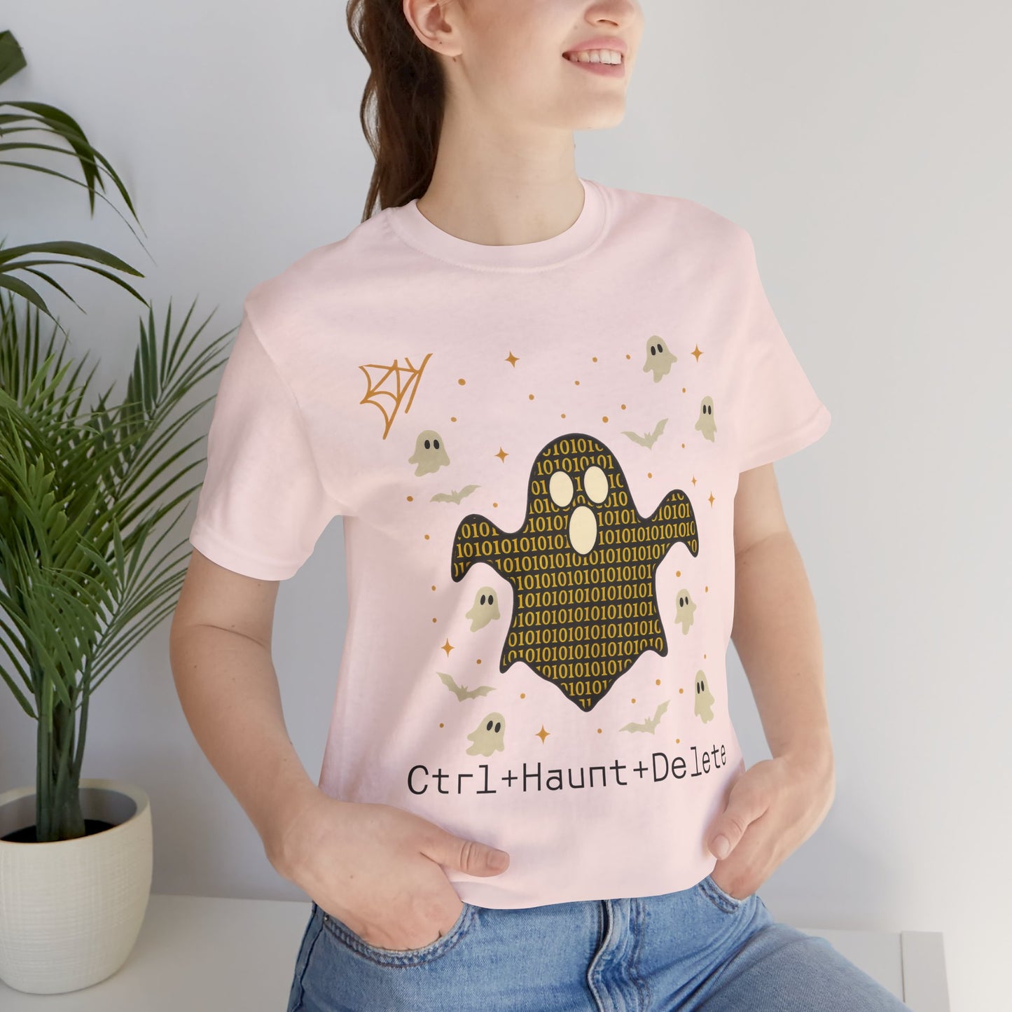Artificial AI Ghost T-shirt , Halloween Ghost