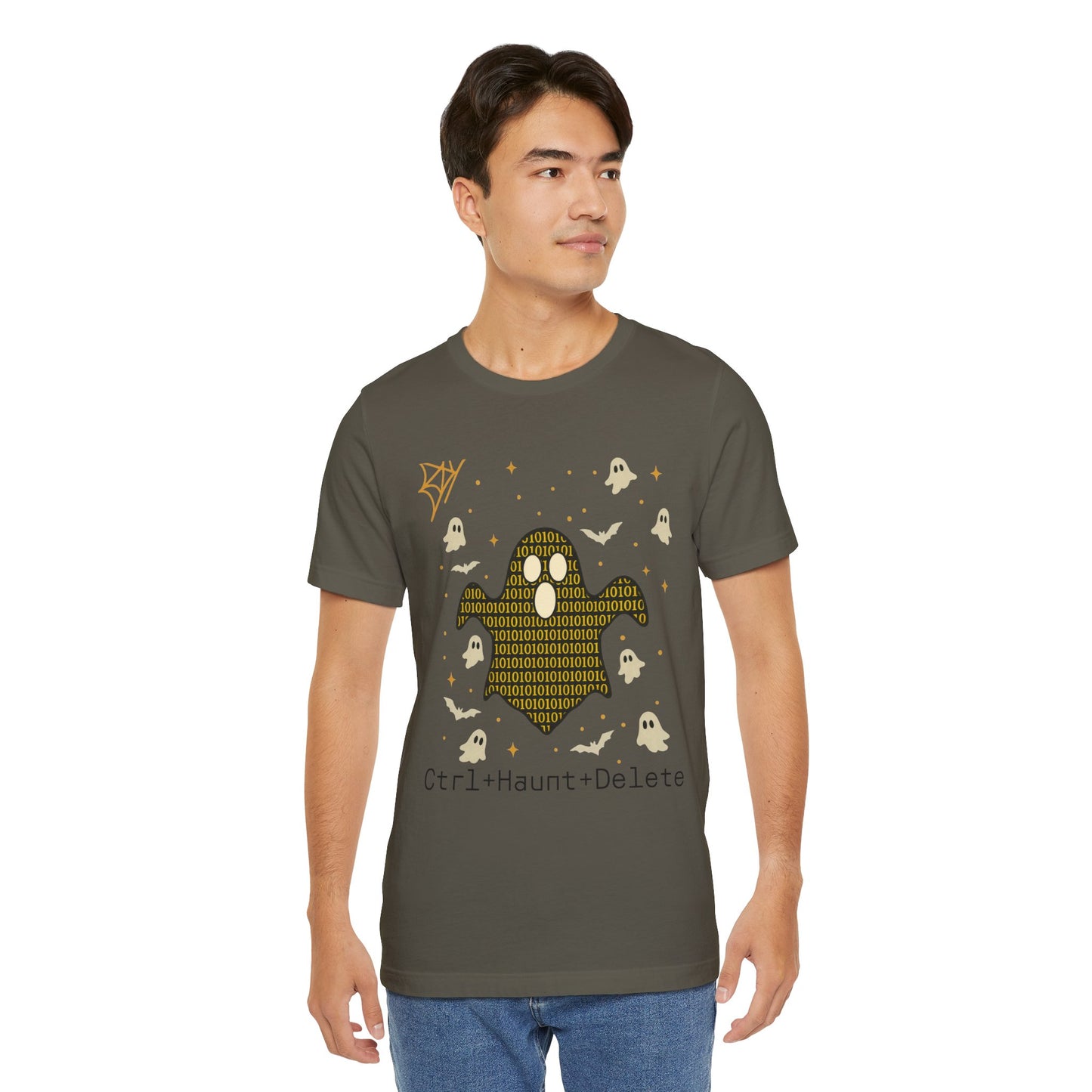 Artificial AI Ghost T-shirt , Halloween Ghost