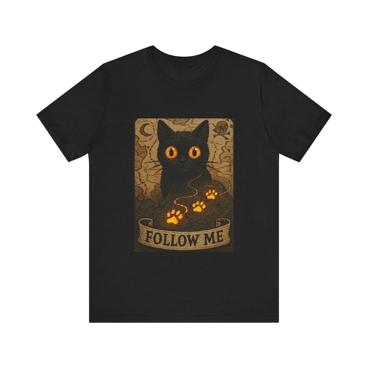 Mystical Black Cat, Follow Me Cat Lover Shirt