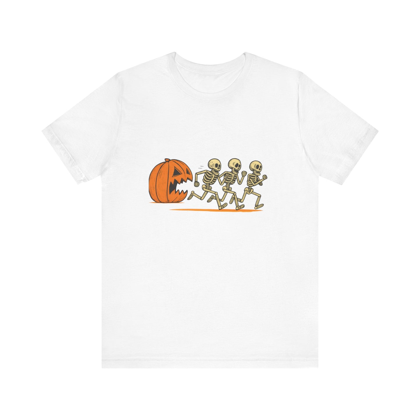 Halloween Pumpkin Catching Skeletons Tee