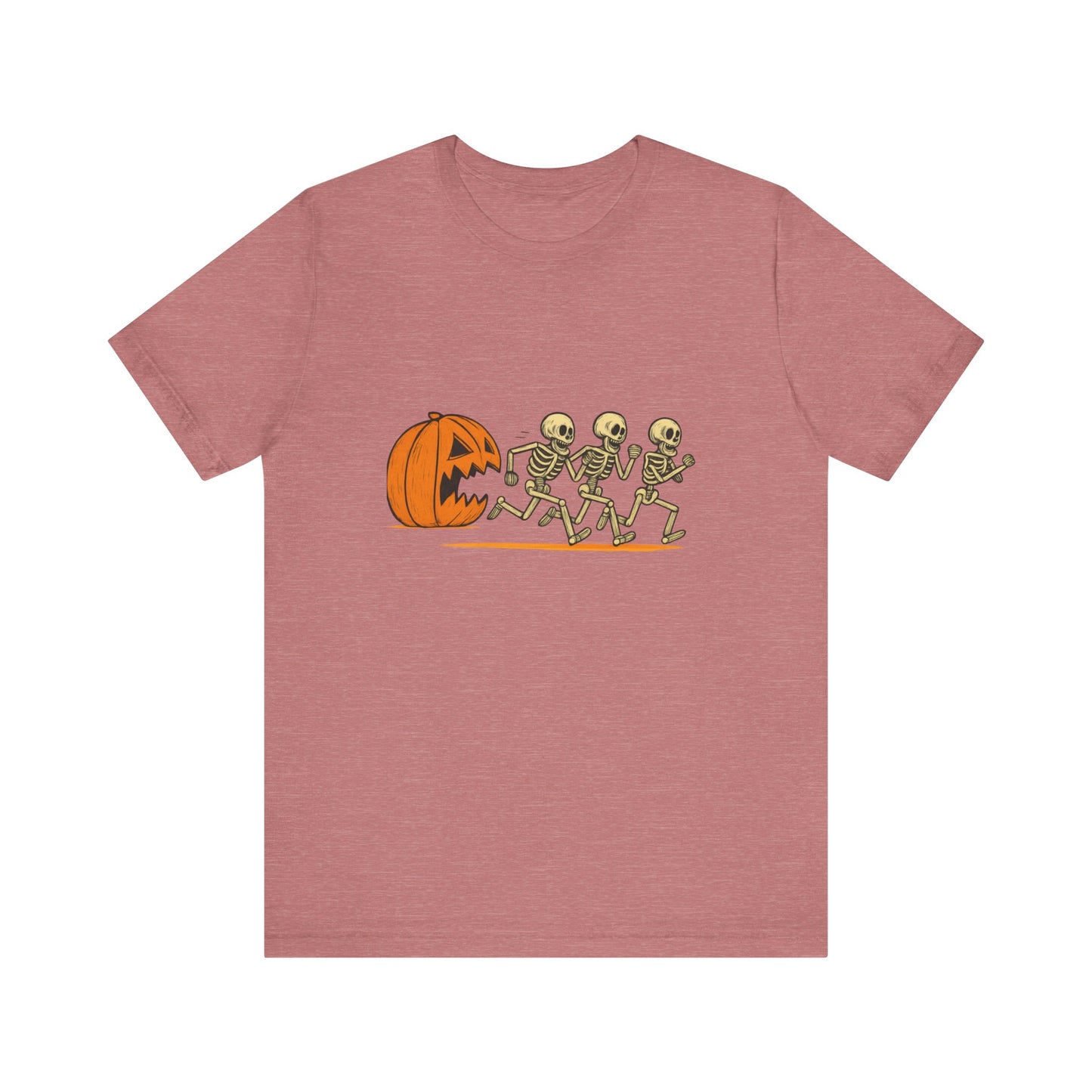 Halloween Pumpkin Catching Skeletons Tee