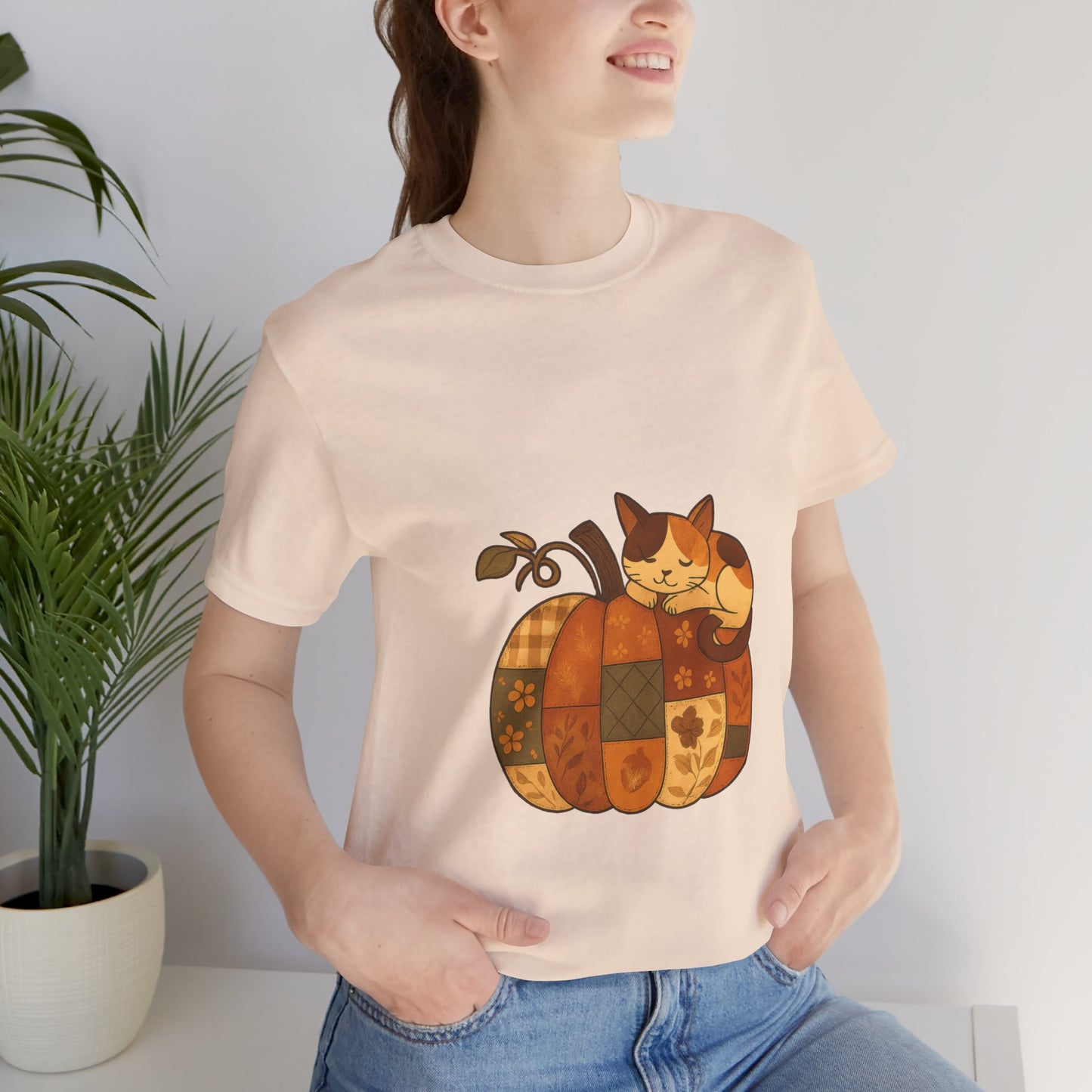 Cute Pumpkin Cat Tee
