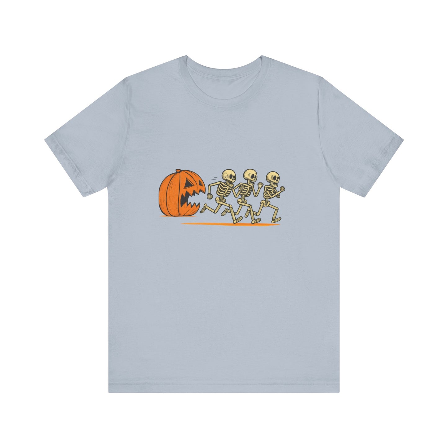 Halloween Pumpkin Catching Skeletons Tee