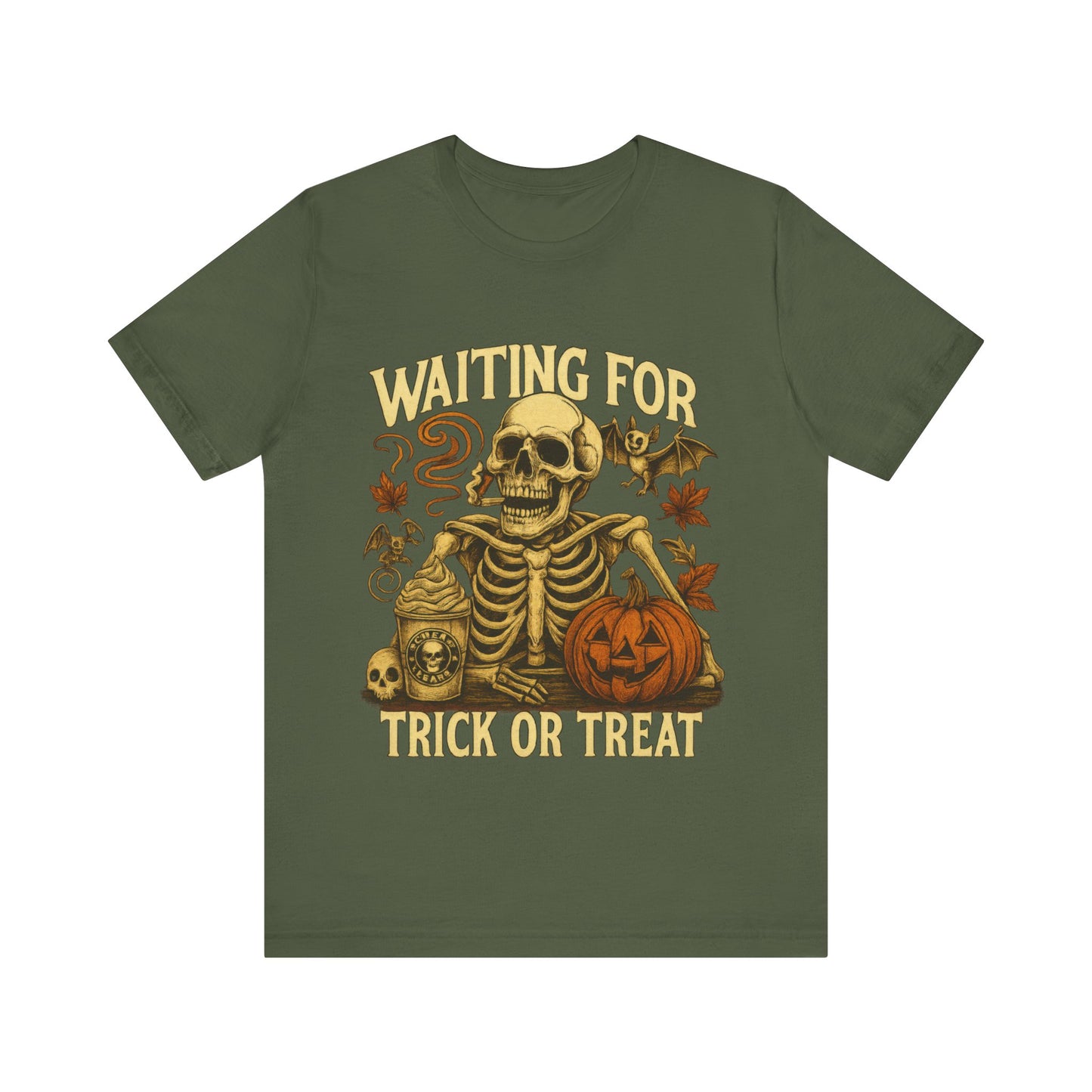 Halloween Skeleton,  Waiting For Trick Or Treat Shirt