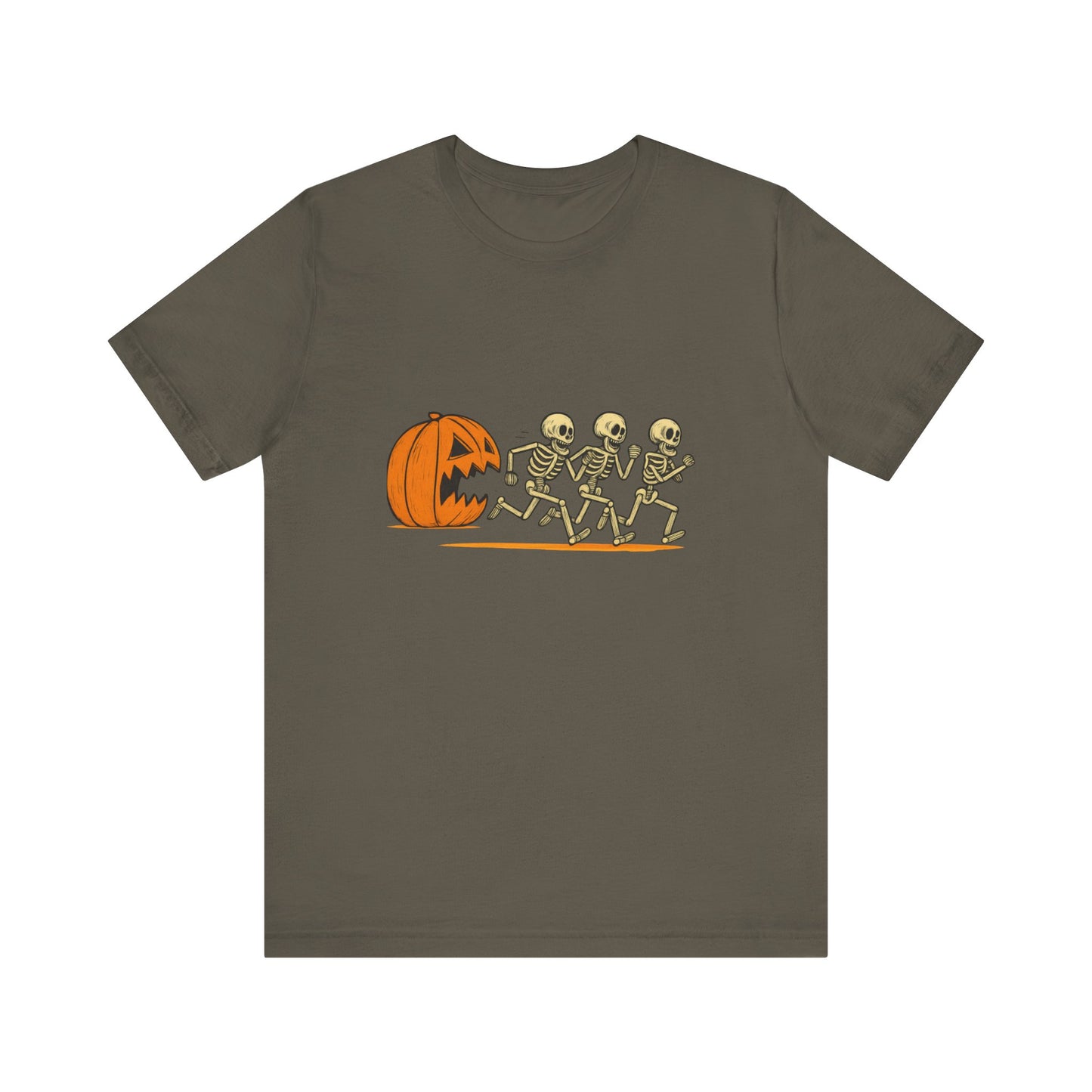 Halloween Pumpkin Catching Skeletons Tee