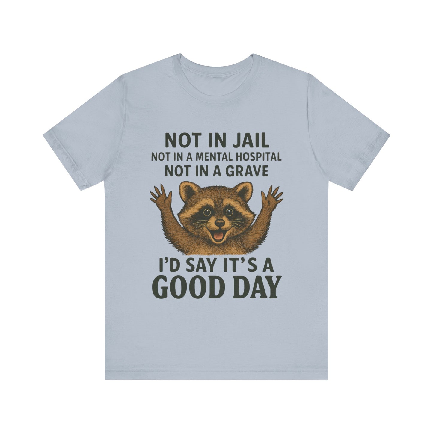 Not In Jail Not in Mental Hospital, Good Day Raccoon Tee