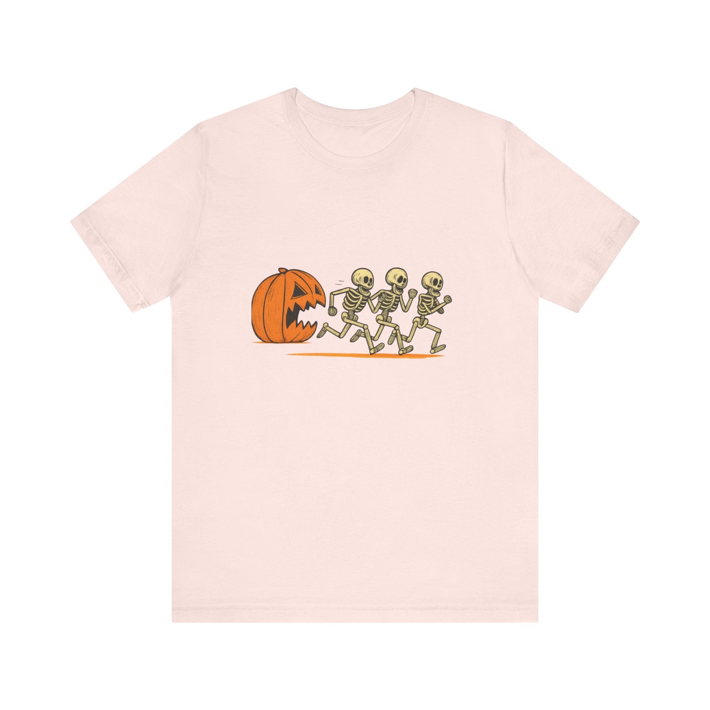 Halloween Pumpkin Catching Skeletons Tee
