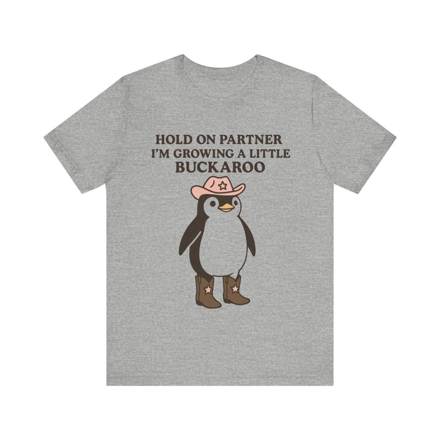 Penguin Hold On Partner I am Growing a little Buckaroo, Cowboy Shirt