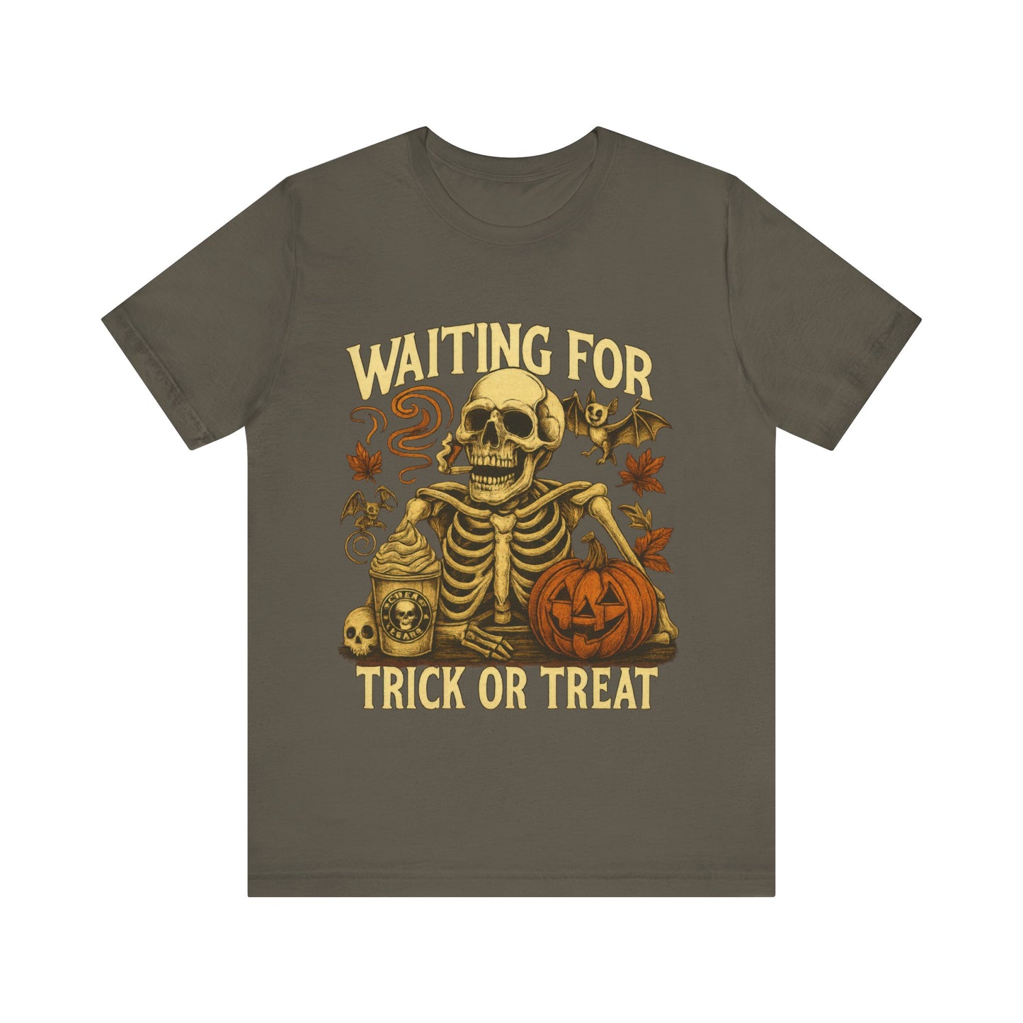 Halloween Skeleton,  Waiting For Trick Or Treat Shirt