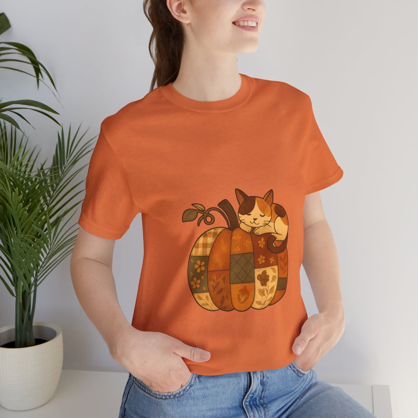 Cute Pumpkin Cat Tee