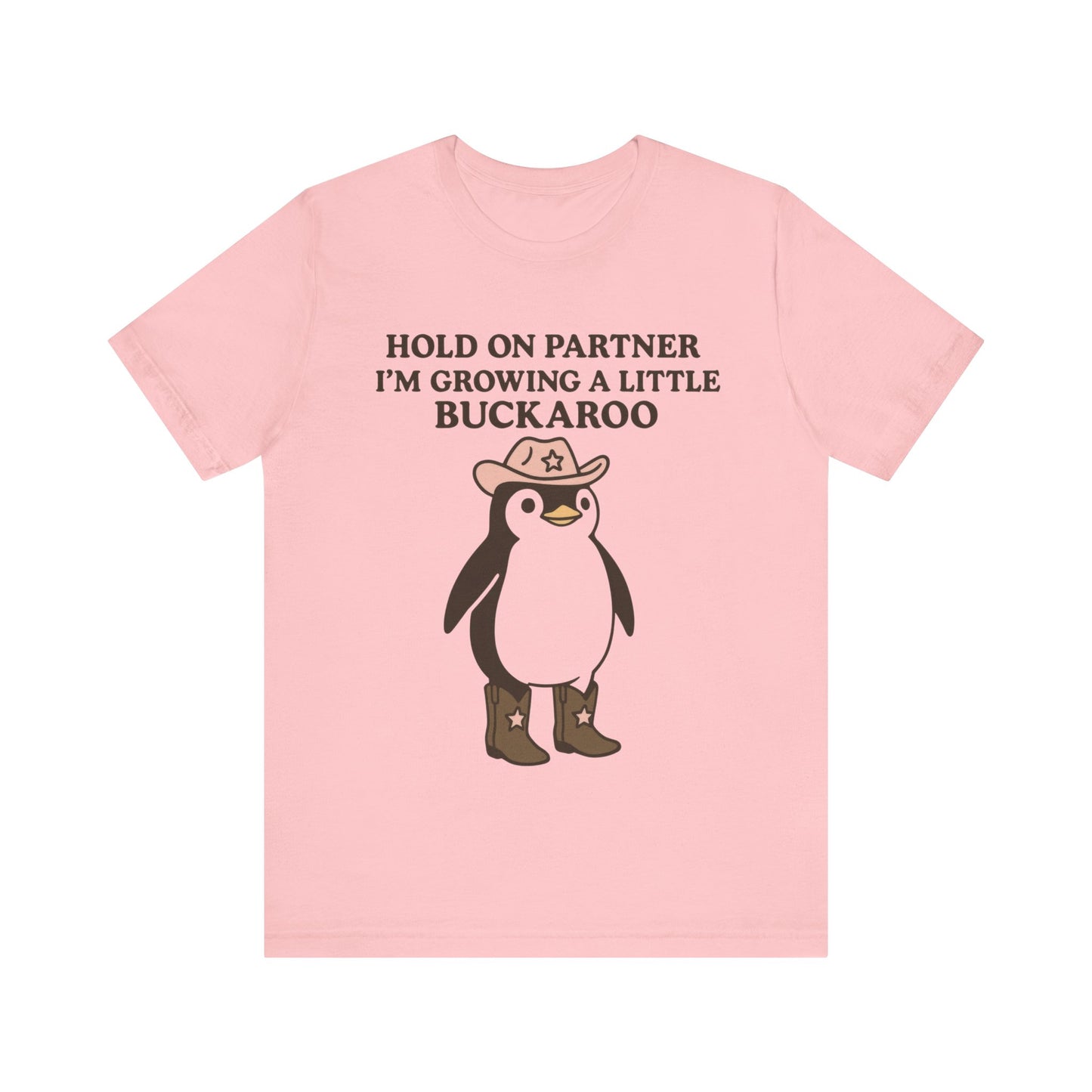 Penguin Hold On Partner I am Growing a little Buckaroo, Cowboy Shirt