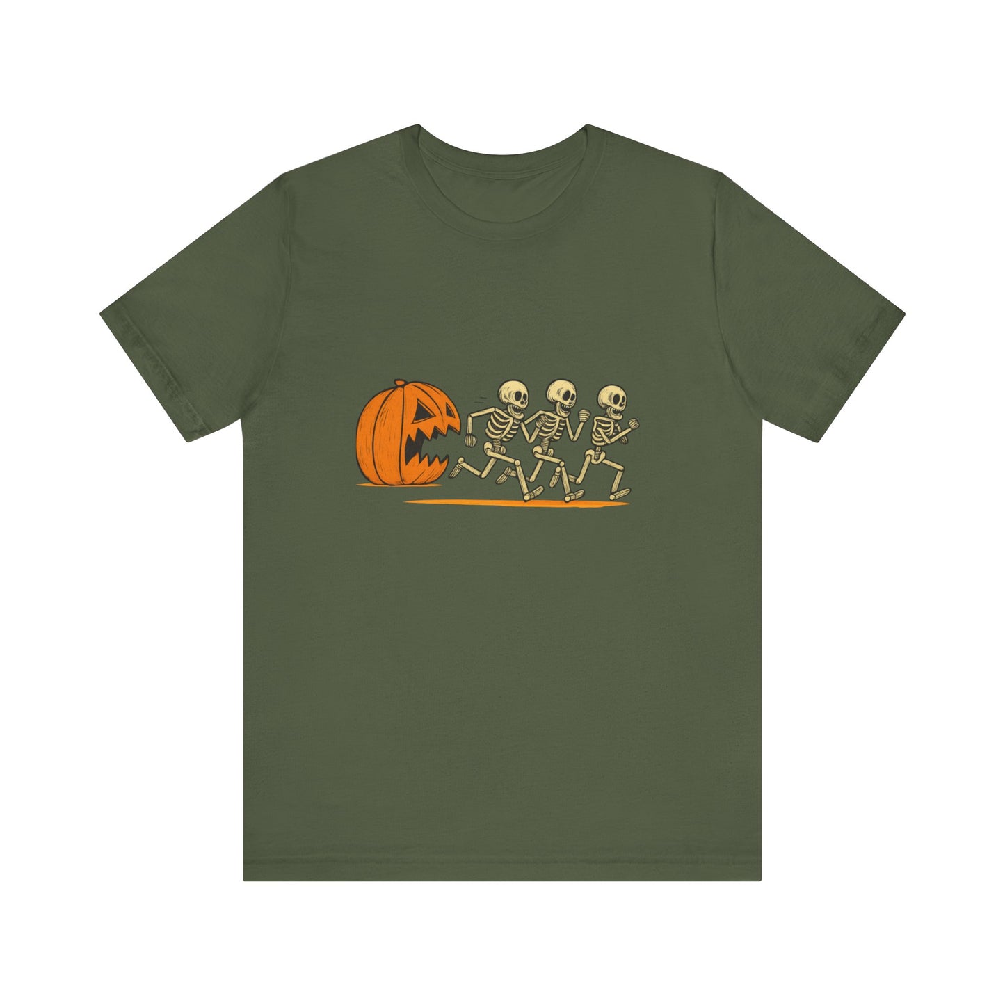 Halloween Pumpkin Catching Skeletons Tee