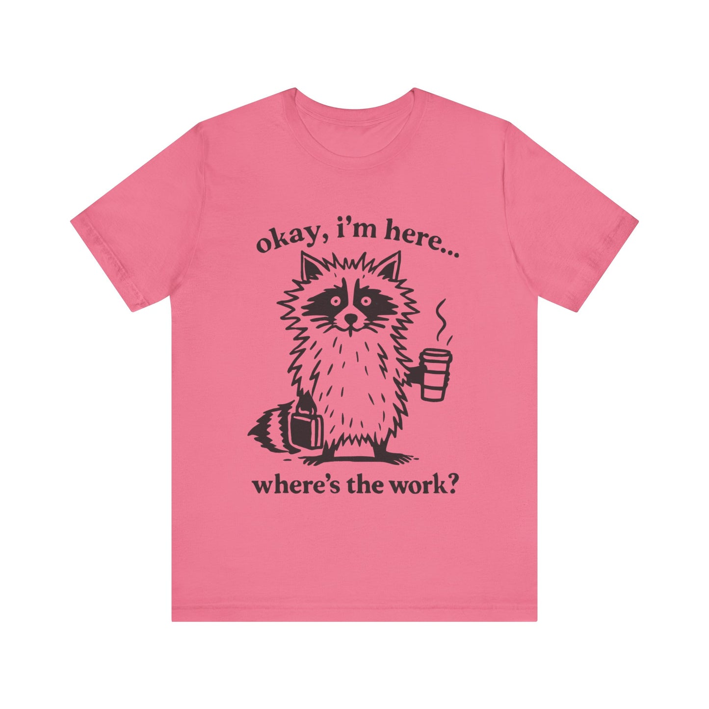 Ok, I am here , where is the work, Racoon T-Shirt