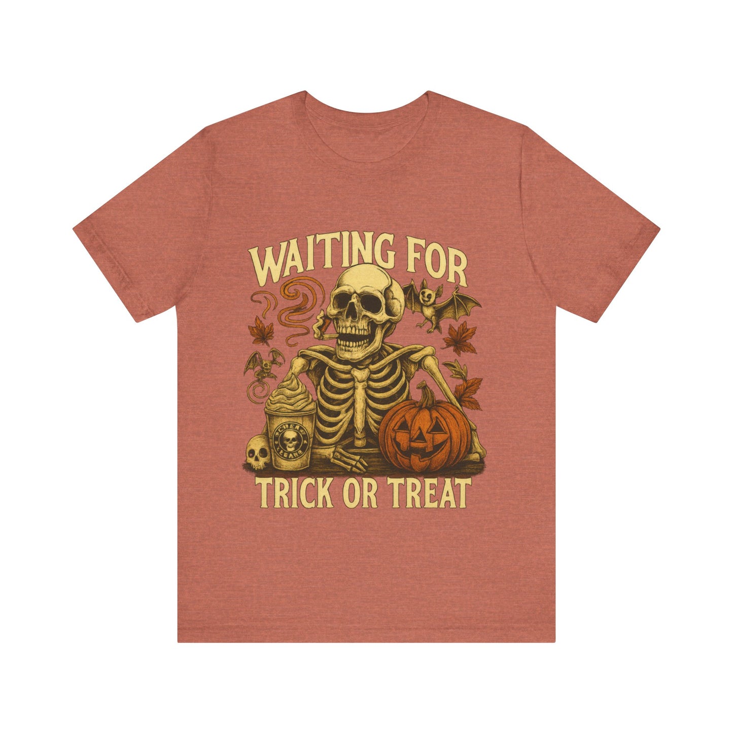 Halloween Skeleton,  Waiting For Trick Or Treat Shirt