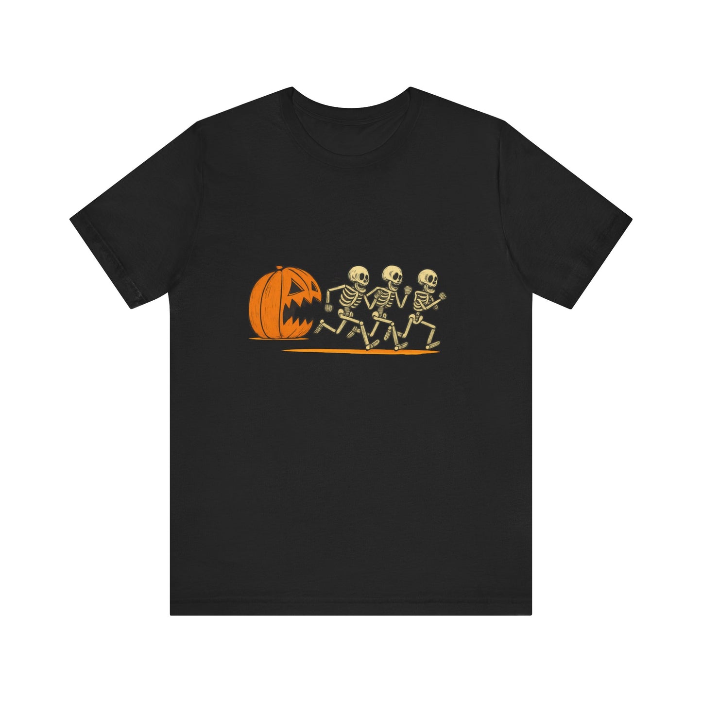 Halloween Pumpkin Catching Skeletons Tee
