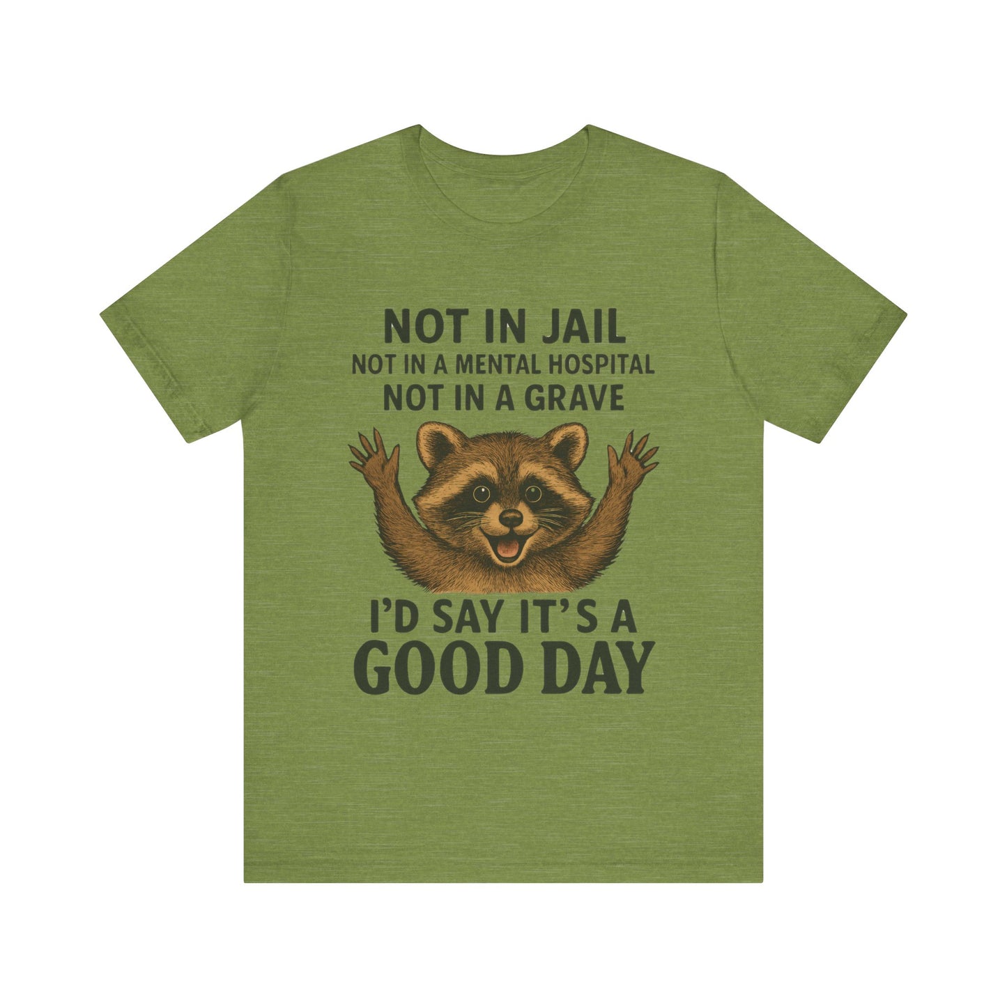 Not In Jail Not in Mental Hospital, Good Day Raccoon Tee