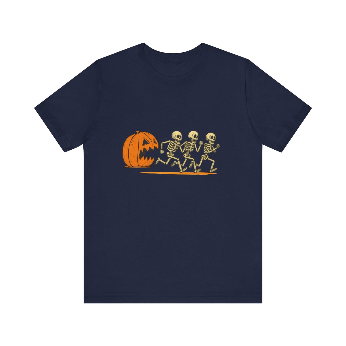 Halloween Pumpkin Catching Skeletons Tee