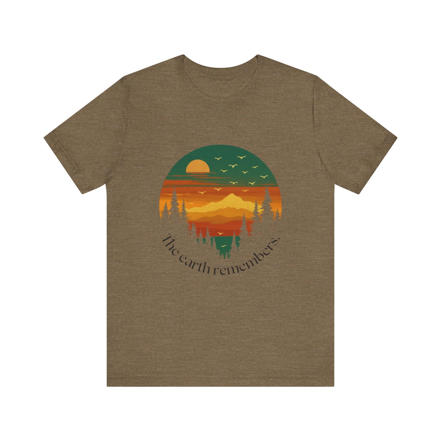 Nature Remembers Sunset Mountain Scene  Shirt