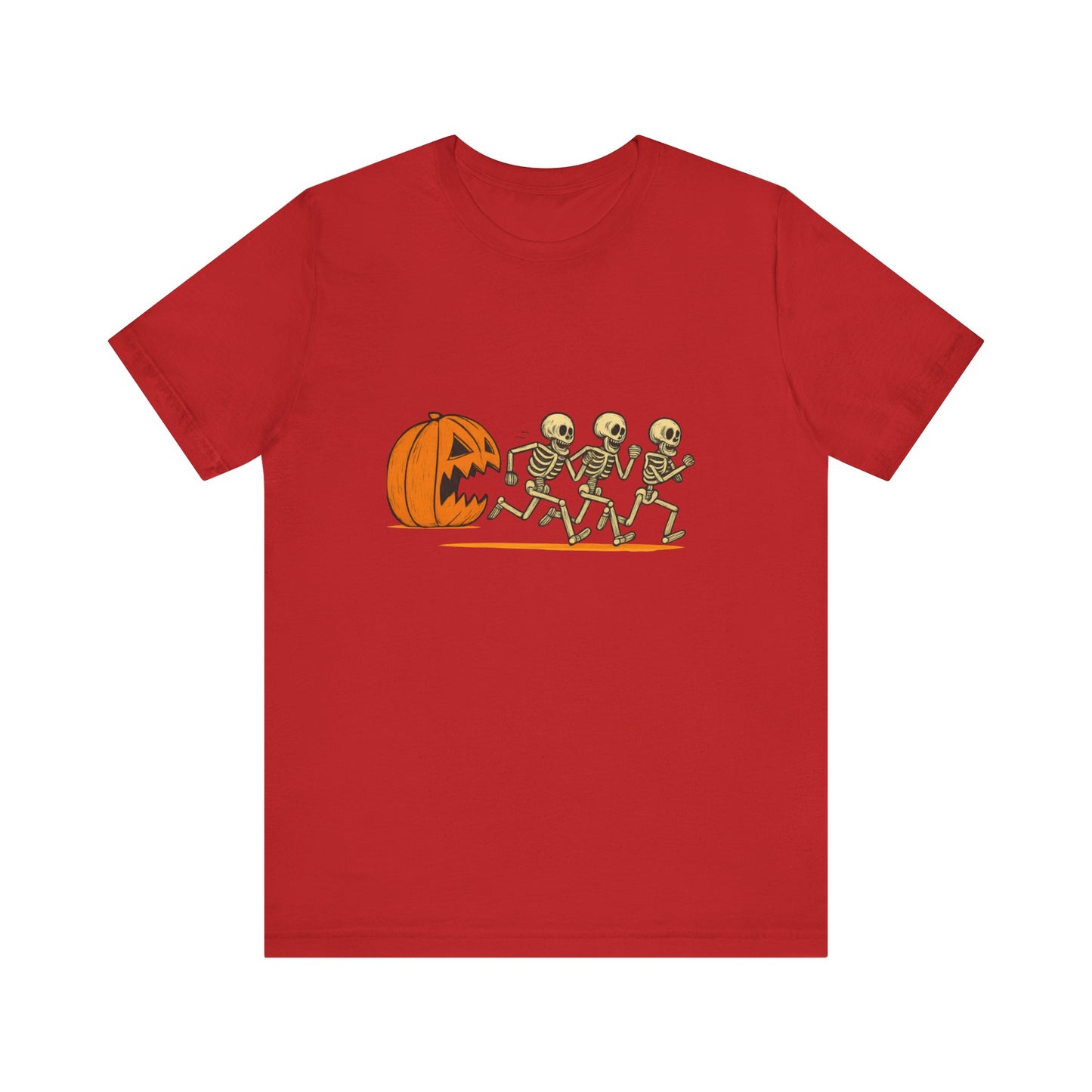 Halloween Pumpkin Catching Skeletons Tee